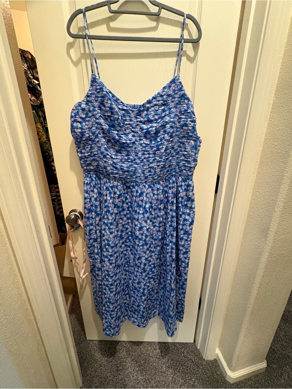 On 34th Blue Floral Sundress XXL